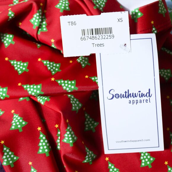 Southwind Apparel Bayside Tights Leggings Christmas Trees Print Athleisure XS - Picture 4 of 5
